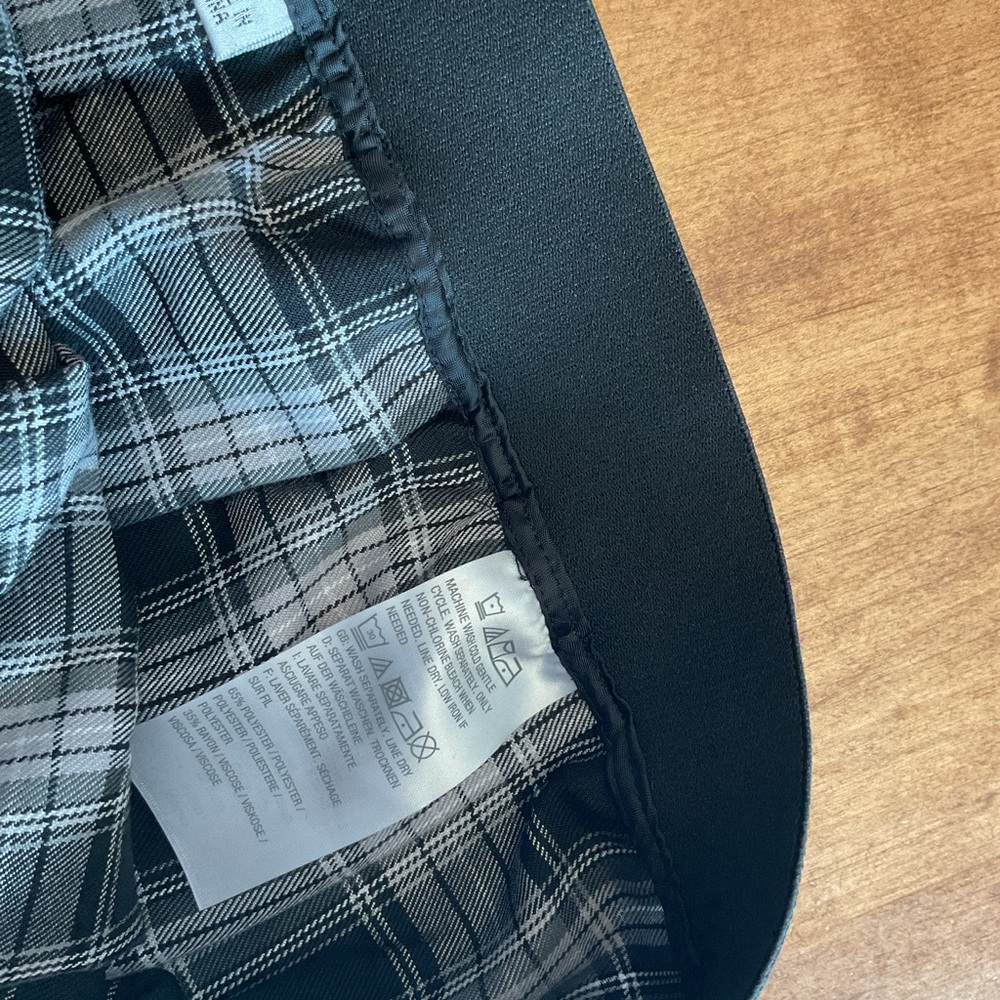 Joan Rivers Black and White Plaid  Skirt Large - Picture 3 of 4